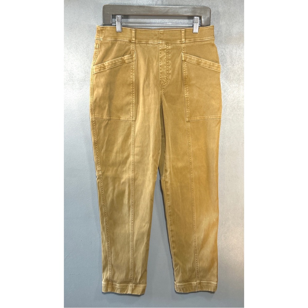 Spanx Stretch Twill Utility Jogger Pants Ochre Gold Women Large 20412R High Rise